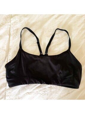 OFFLINE Aerie Real Me Recharge Black Racerback Sports Lounge Bra Medium